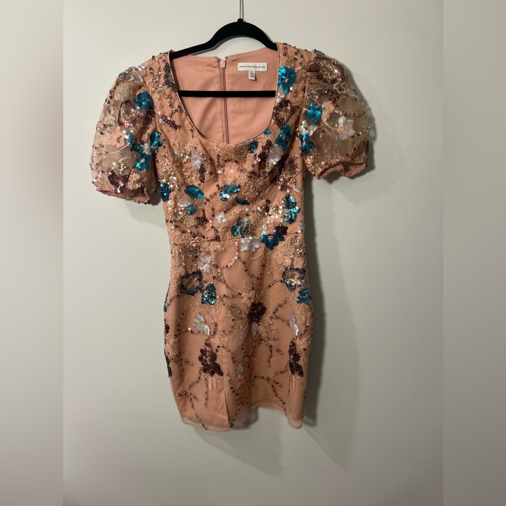 Puffy Sleve Mini Dress The Population Dress